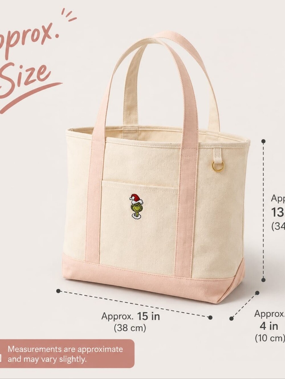 NWT!!! Grinch Canvas Tote Bag 100% Cotton - American Eagle - Picture 5 of 7
